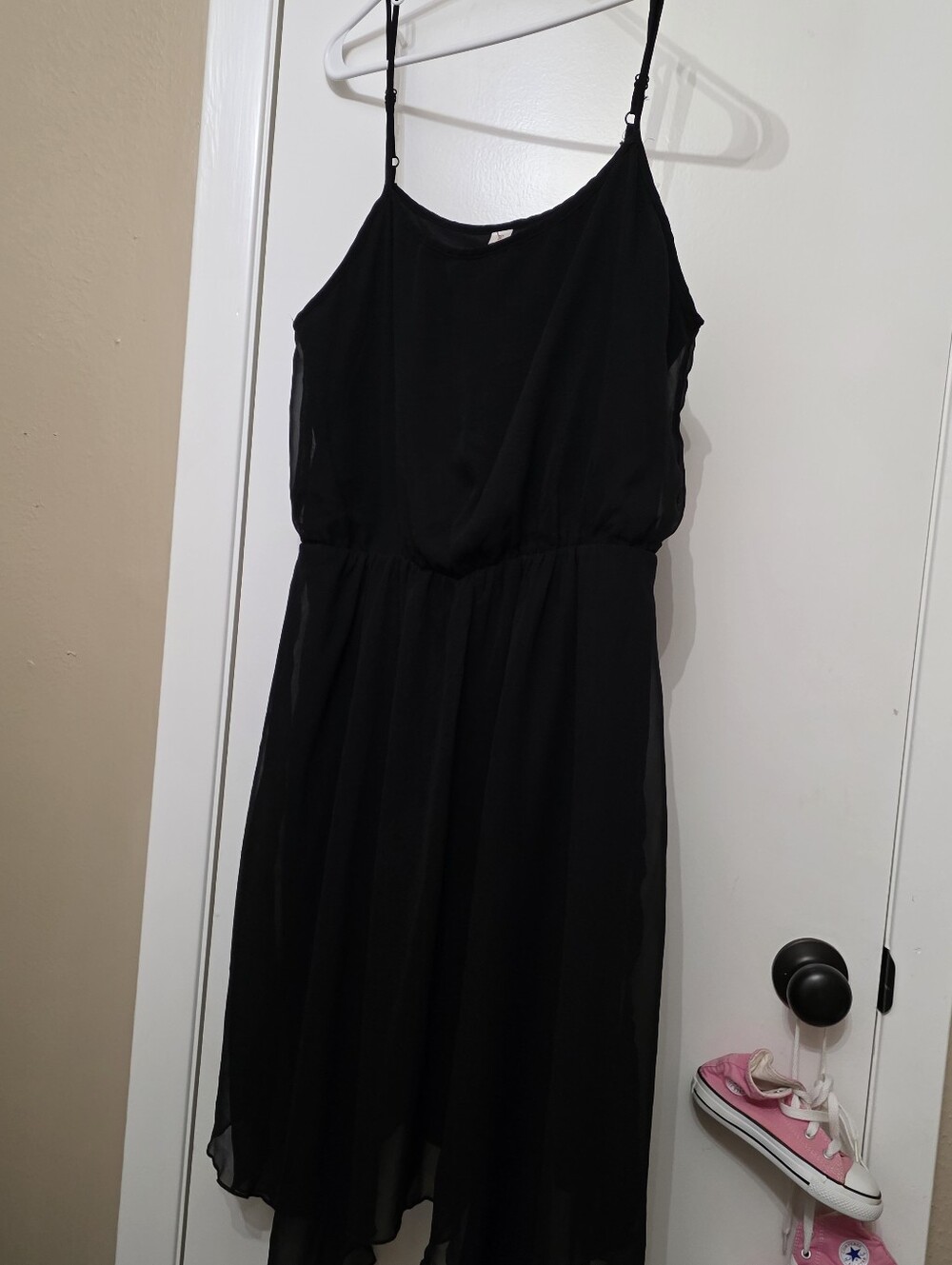 No Boundaries Black Spaghetti Strap Mini Dress